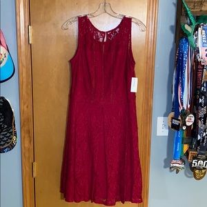 Lace red dress from dress barn size 10